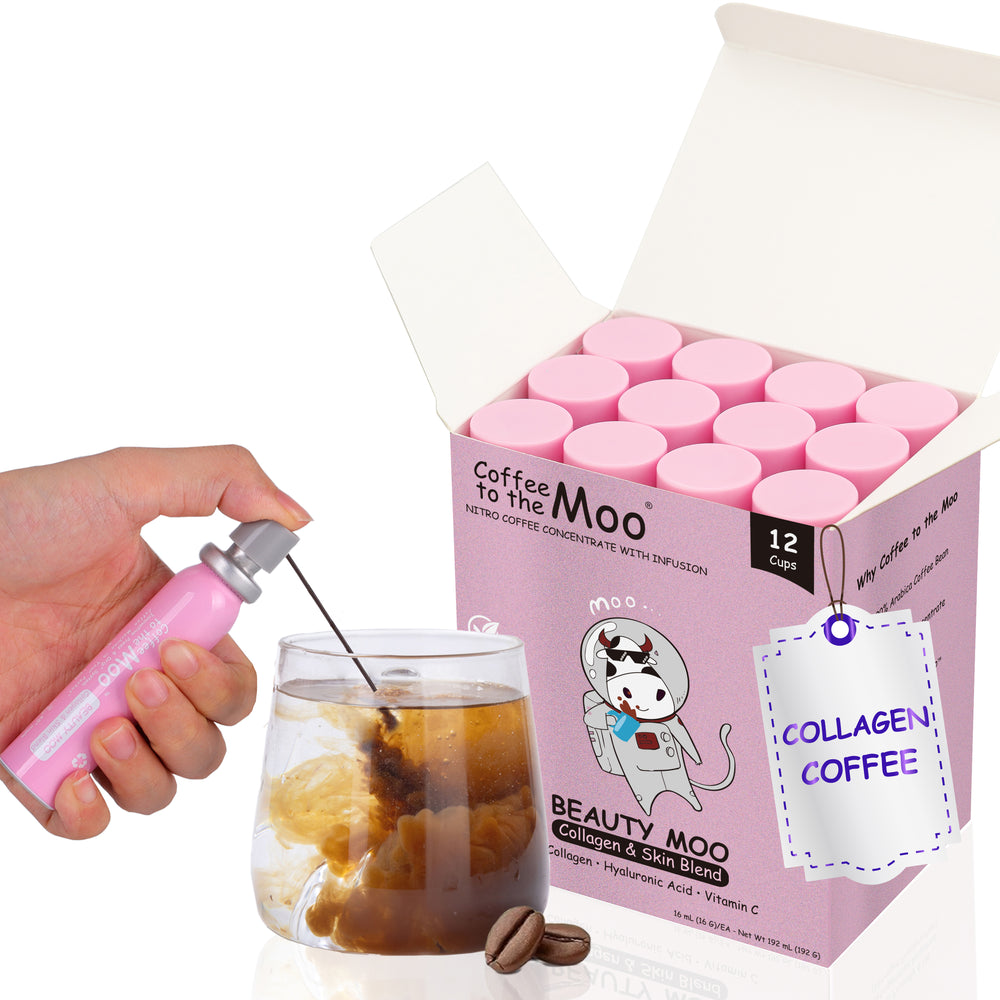 Collagen Coffee | Coffee to the Moo Nitro Cold Brew - Beauty Moo (12 Cups)