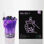 Vegan, Lactose-Free | Boba Moo X - Taro Flavor Brown Sugar Boba Milk Tea (10 Servings)