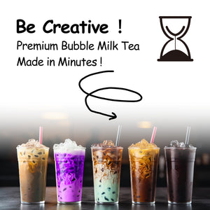 Vegan, Lactose-Free | Boba Moo Combo - Classic / Taro Flavor Brown Sugar Boba Milk Tea (6 Servings)